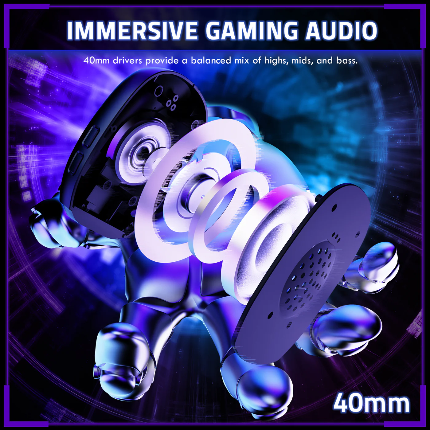 ATTACK SHARK L80PRO Wireless Gaming Headset (Black) image 2