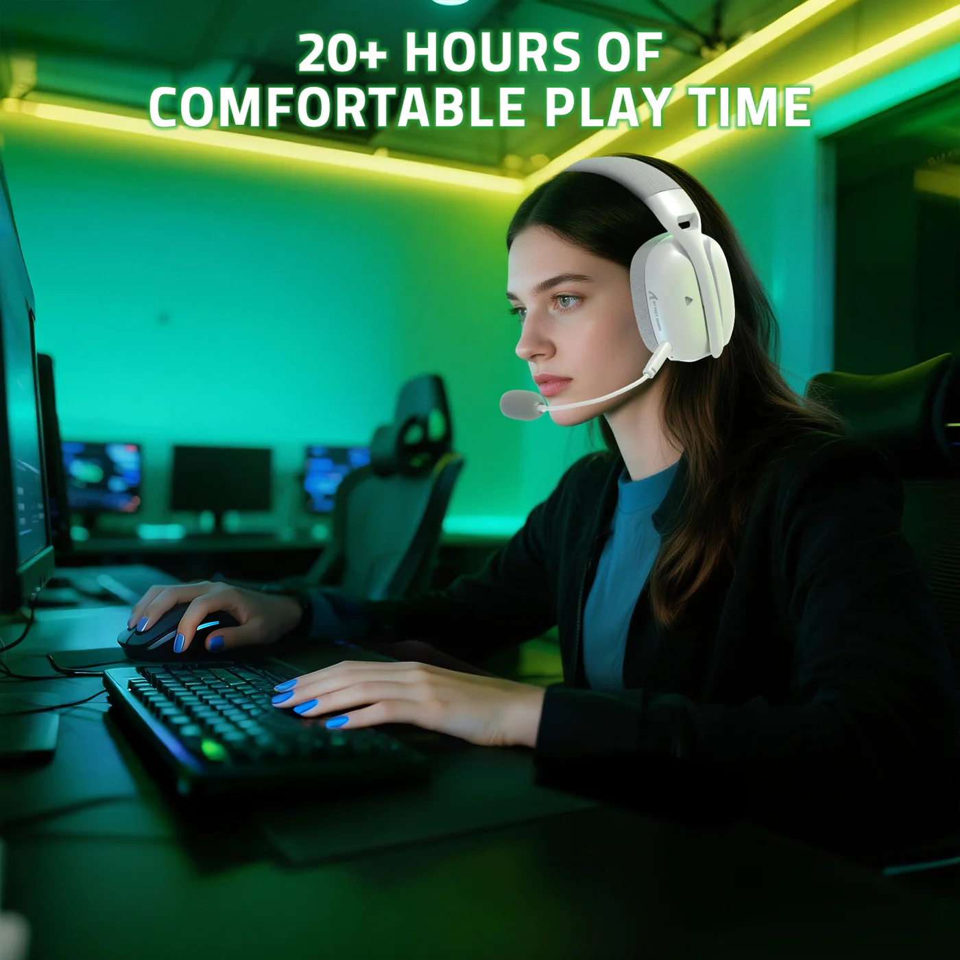 ATTACK SHARK L80PRO Wireless Gaming Headset (White) image 7