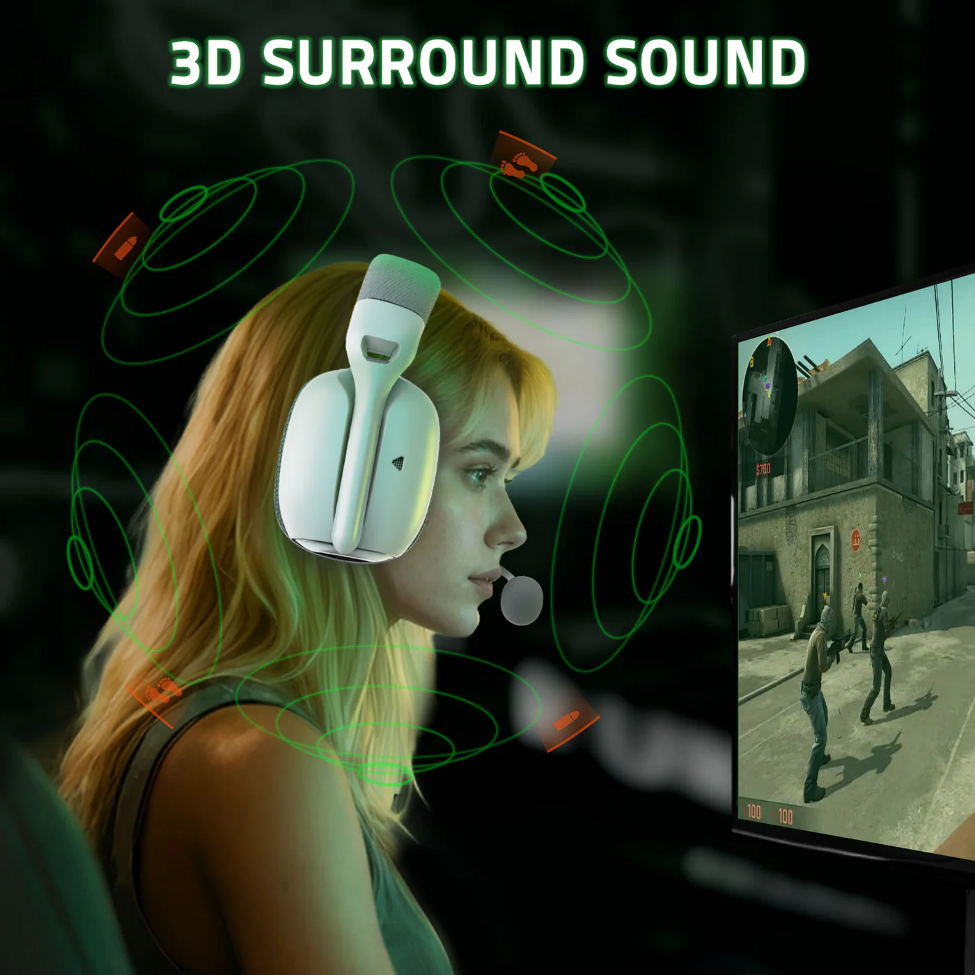 ATTACK SHARK L80PRO Wireless Gaming Headset (White) image 8