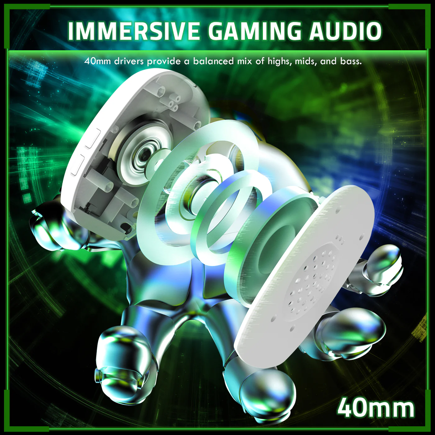 ATTACK SHARK L80PRO Wireless Gaming Headset (White) image 2