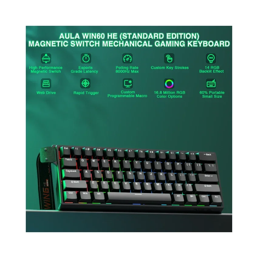 AULA WIN60 HE 60% Wired Magnetic Keyboard (Standard) image 1