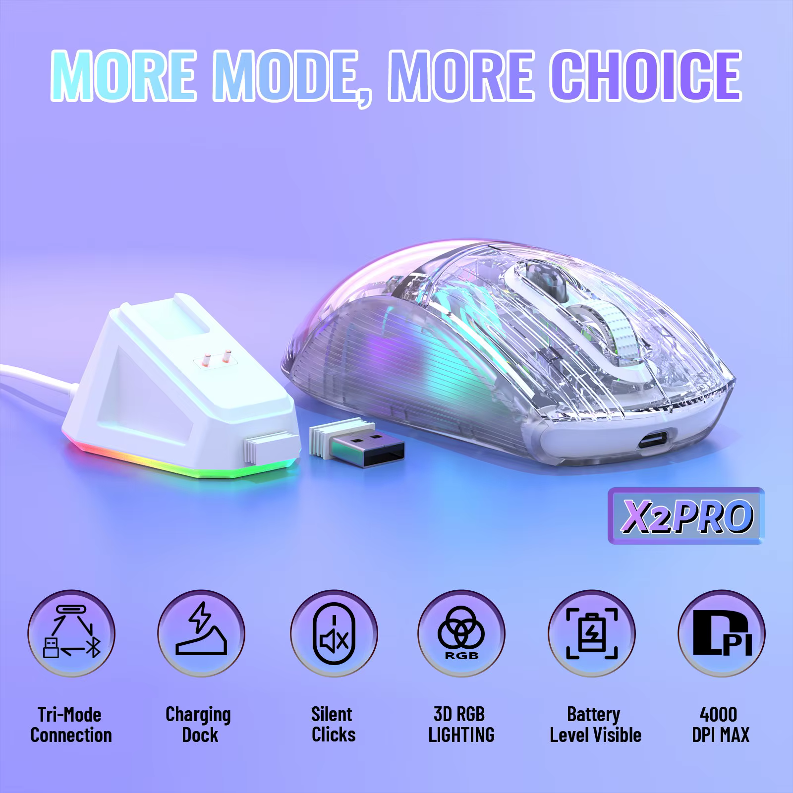 ATTACK SHARK X2PRO Wireless Gaming Mouse image 3