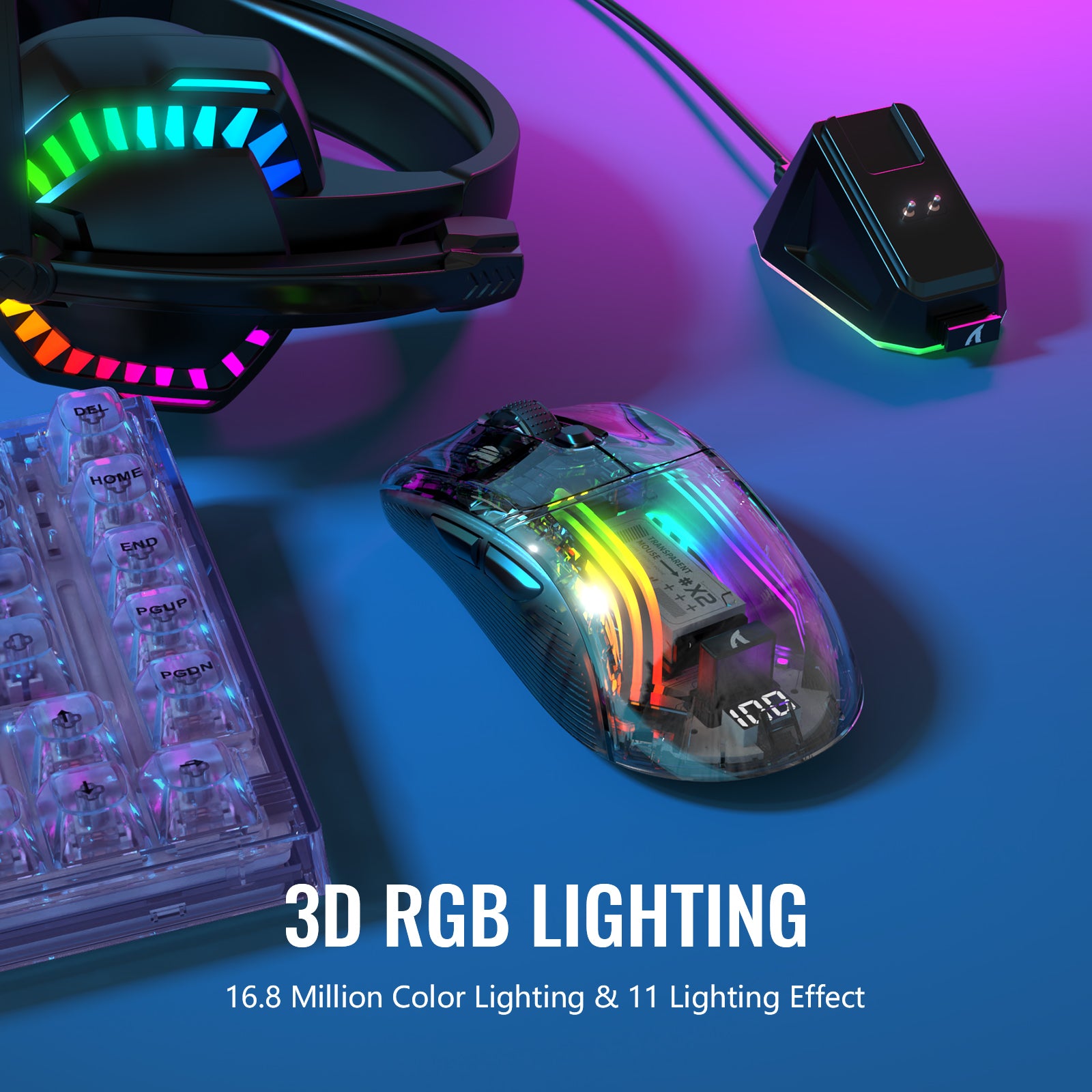 ATTACK SHARK X2PRO Wireless Gaming Mouse (Black) image 3