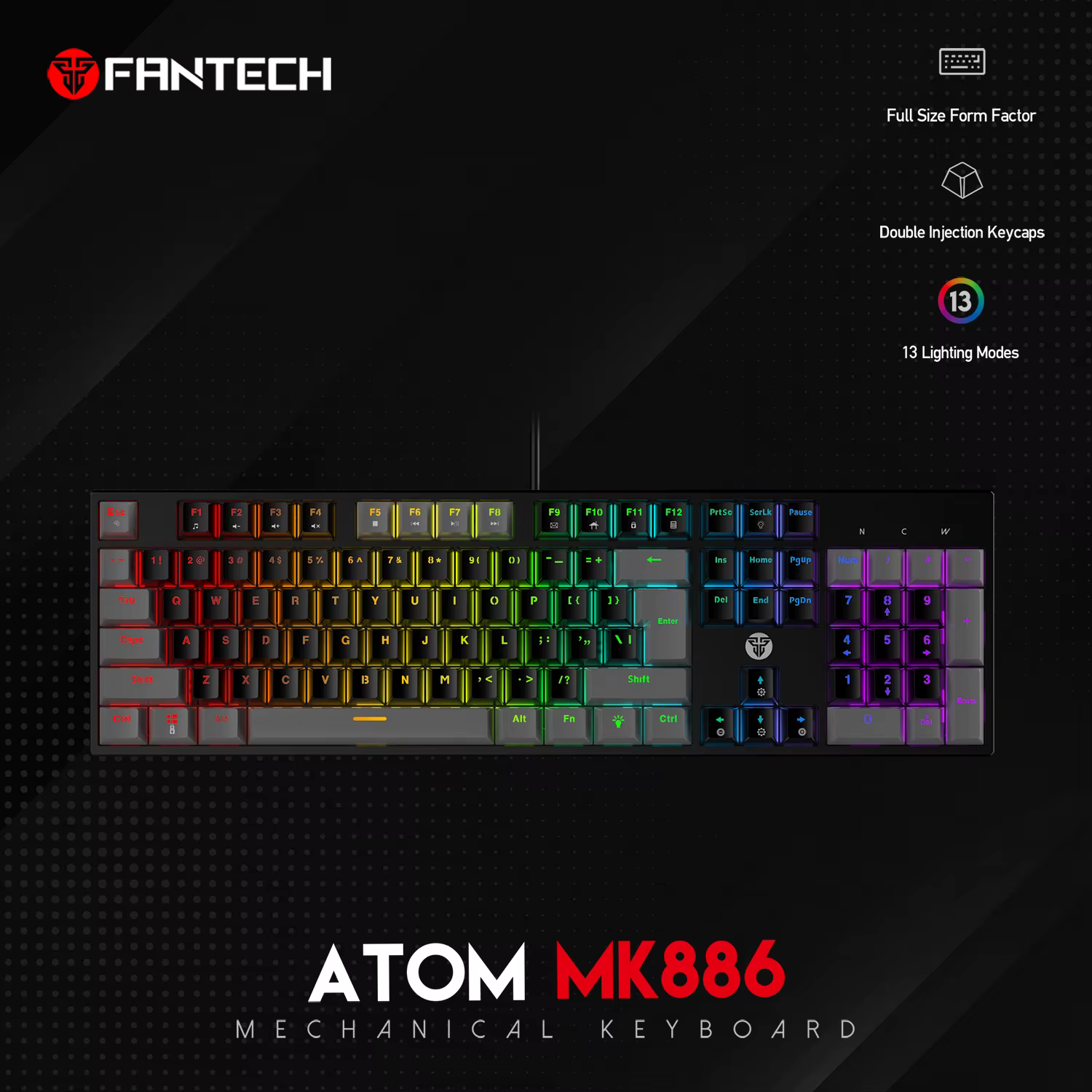 Fantech Atom104 Sumi Edition Gaming Keyboard image 1